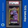 2019 POKEMON SUN & MOON UNIFIED MINDS 3-CARD FUN PACK MEWTWO & MEW ART PSA 9