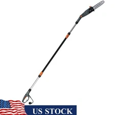 10-Inch 8-Amp Corded Electric Pole Saw Adjustable Head & Oregon Bar and Chain