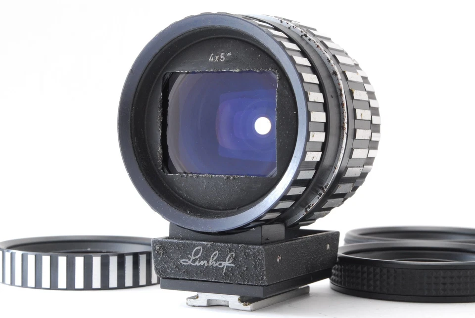 4 máscaras [EX+5] Linhof 9x12 4x5 75-360 mm zoom universal visor buscador #7137 Foto 2 de 4
