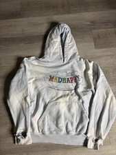 Madhappy Hoodie Mens Large White Mental Health Awareness Graphic Pullover Fleece Madhappy Hoodie Mens Large White Mental Health Awareness Graphic Pullover Fleece