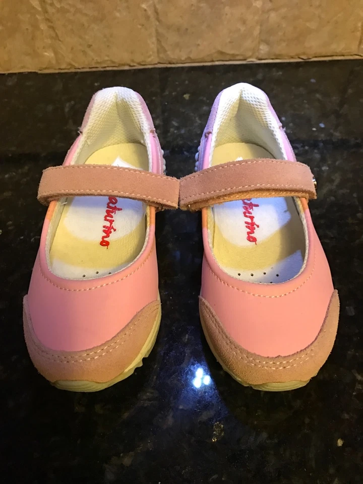 Girls Pink Naturino Shoes White Beads on heels NIB Little Girls Size 8 - Image 2 of 4