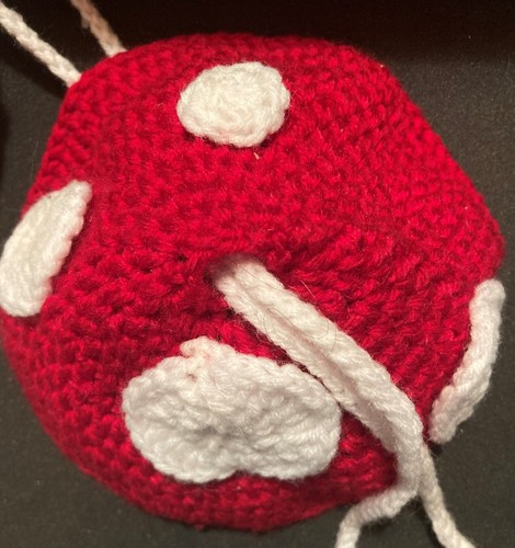 Handmade mushroom bag with strap - Picture 3 of 7