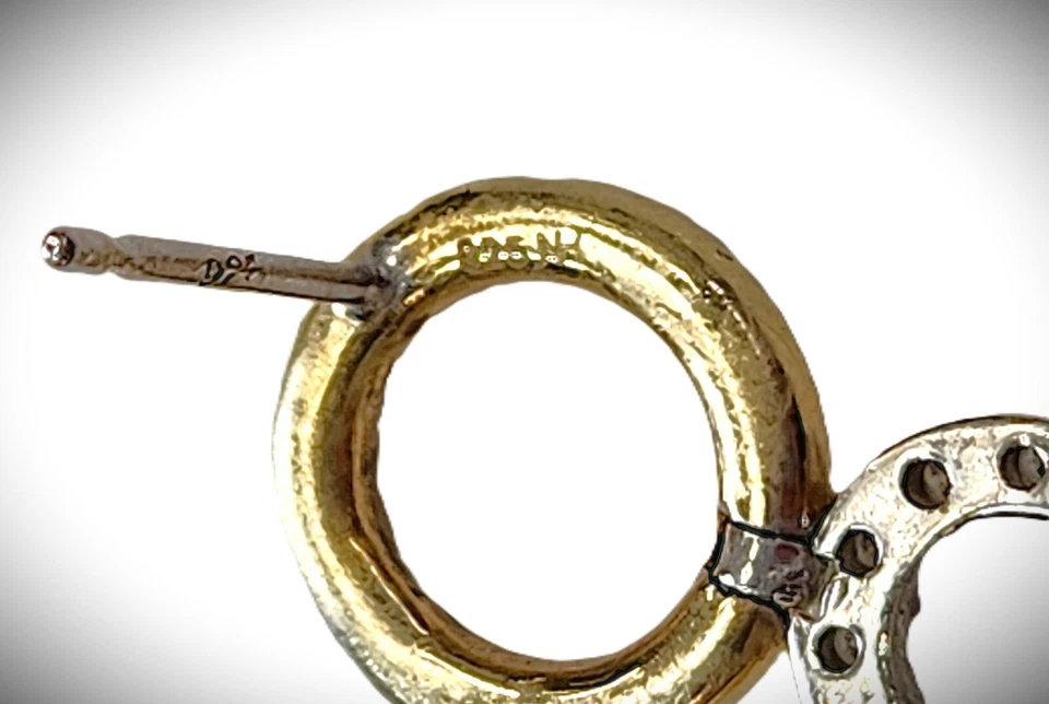 Pendientes colgantes Gems by Michael Valitutti circonita blanca oro de 18 quilates sobre ley Foto 3 de 4