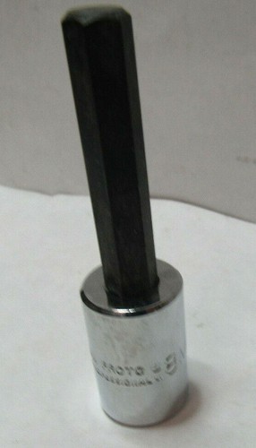 PROTO 4990-8M EE. UU. 8MM PROFESIONAL 3/8" UNIDAD HEXAGONAL LARGA TOMA CROMO A727 - Imagen 3 de 6