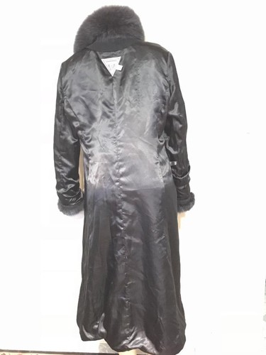Marvin Richards Women's Winter Church fox fur Wool &Cashmere long coat size 12US - Picture 12 of 12