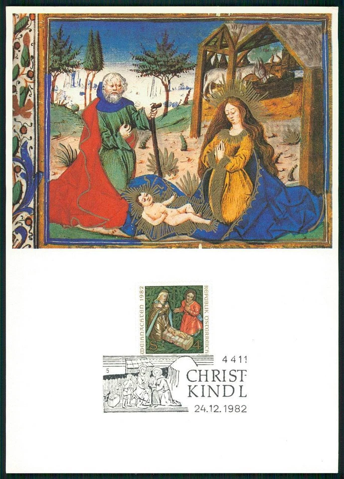 ÖSTERREICH SONDERKARTE 1982 WEIHNACHTEN CHRISTKINDL CHRISTMAS NAVIDAD z4322 - Bild 1 von 2