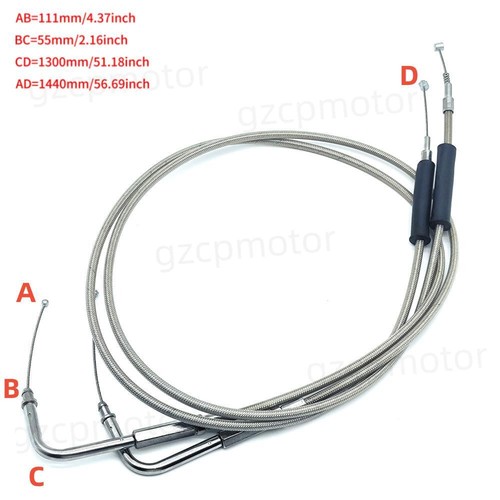 51'' Throttle Cable Line Wire For Harley Davidson Sportster XL1200 XL883 130cm - Foto 2 di 12