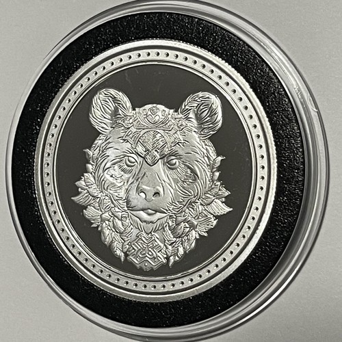 Peace Love & Hayleybug Bear Rare Coin 1 Troy Oz .999 Fine Silver Round Medal 999 - Picture 9 of 12