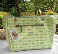 Skip Hop Pink Lining Bramley Tote Changing Bag - Green Dragonflies