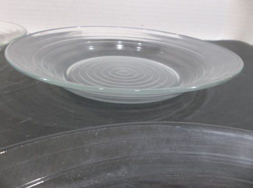 Concentric Circles Clear Glass Salad Bowls (set of 4) GC - Picture 11 of 11