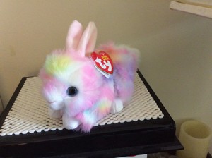 rainbow bunny beanie baby