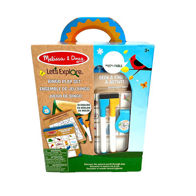 Melissa & Doug Toy Let's Explore Reusable Seek & Find Bingo Play Set, New