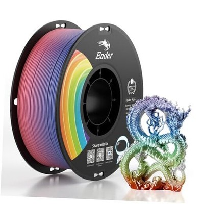  3D Printer Filament, PLA Plus Filament 1.75mm PLA Pro Toughness PLA+ Rainbow