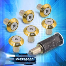 M6 6PCS JDM Aluminum License Fender Bumper Engine Dress Up Bolt Washers Kit Gold