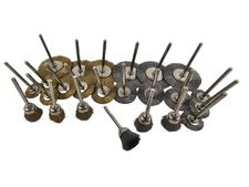 24PC Mini Brush Set 1/8" Shank Wire Brush Brass Cup Wheel DREMEL or Drill