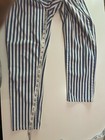 GU Womens Striped Tapered Ankle Pants Size L Blue/White Elastic Waist Pull On — photo 5
