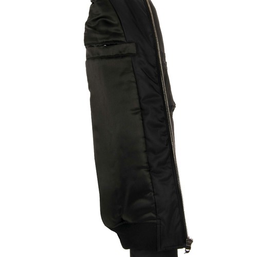 MOSCHINO COUTURE Transformers Robot Ricamo Giacca Bomber In Nylon Nera - Picture 8 of 8