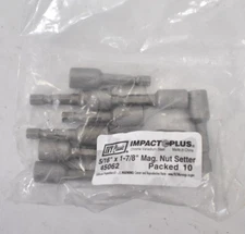 Lot of 10 Ivy Classic Impact Plus Magnetic Nut Setter Tools 5/16" x 1-7/8" 45062
