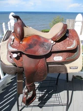 15'' CIRCLE Y EQUITATION WESTERN SHOW SADDLE SQH BARS SILVER CANYON