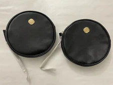 Shiseido Black Round Cosmetic Bag Set Of 2