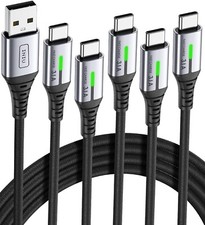 INIU USB to C Cable Fast Charging, 5 Packs, 1.6FT 3.3FT 2 6.6FT 2 