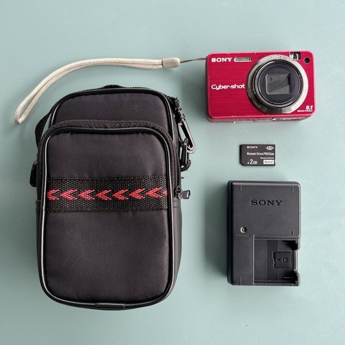 SONY Cyber-shot, pink, 8.1 Mega pixels, 5X Optical Zoom, Wide-angle + Extras