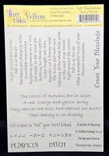 My Mind's Eye FALL/THANKSGIVING Tiny Tales Vellum Stickers Quotes FREE SHIP