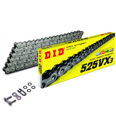 Passend für: Aprilia 1000 Tuono R 2006-2011 DID Heavy Duty X-Ring Kette 525 VX 106L