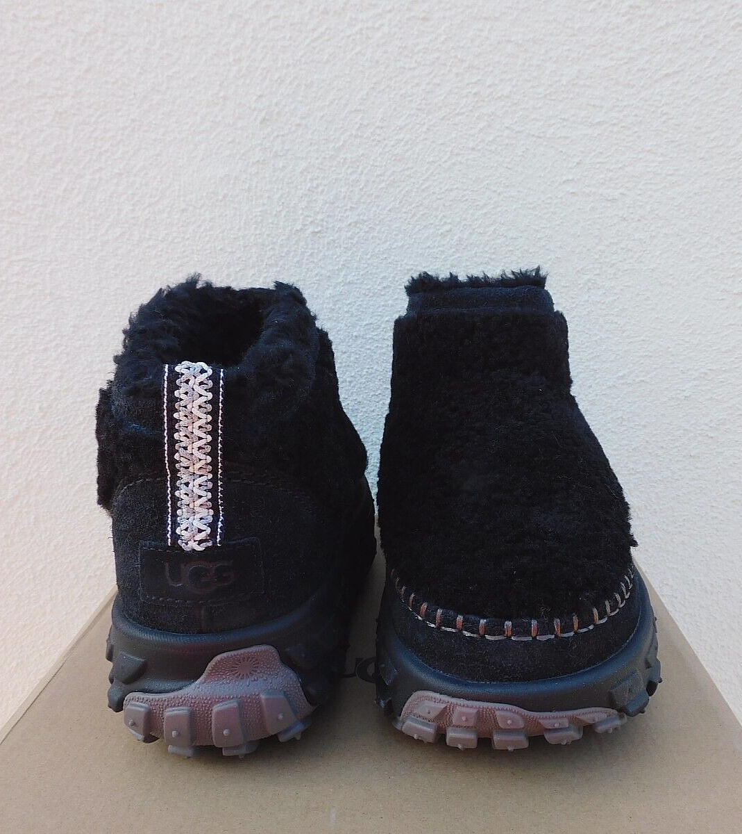 UGG BLACK VENTURE DAZE ULTRA MINI COZY PLATFORM BOOTS, MEN