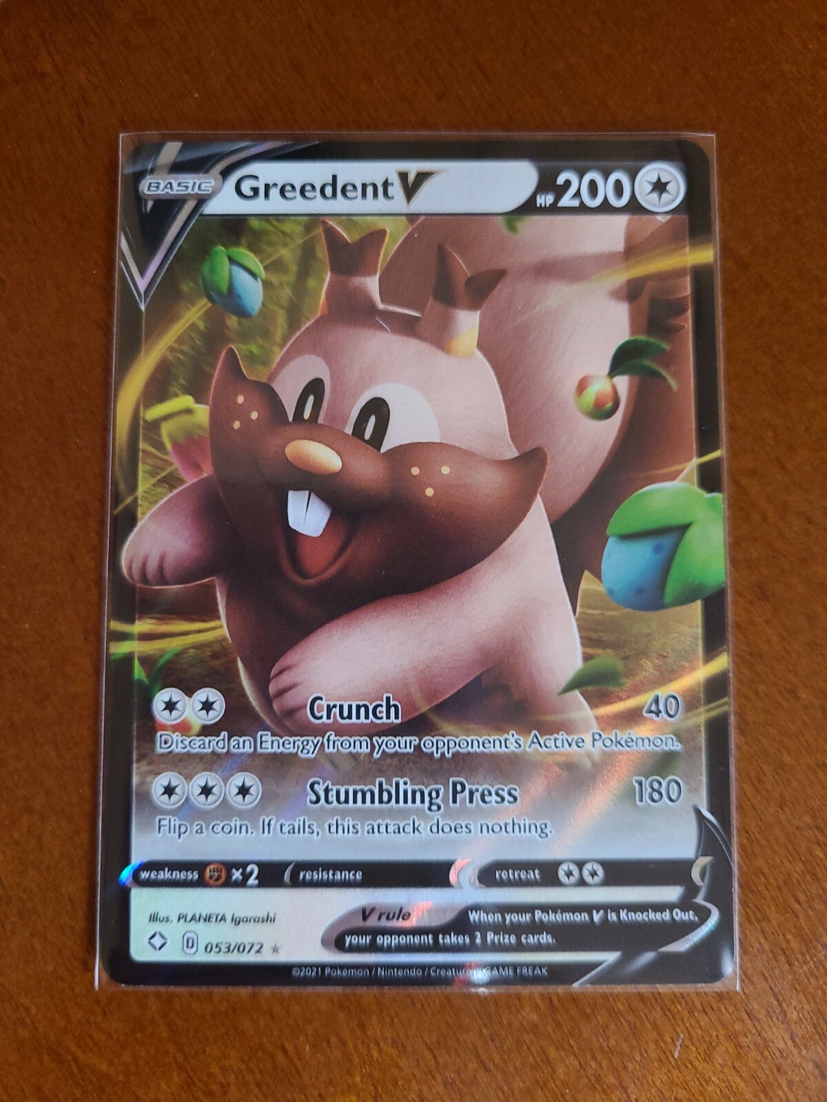 Pokemon - Greedent V - Shining Fates - 53/72 - Ultra Rare - NM/M