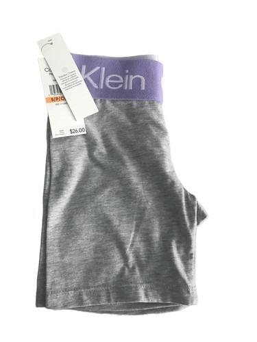 Calvin Klein Performance Girls' Bike Shorts - Light Gray Heather, Size S - Picture 7 of 8