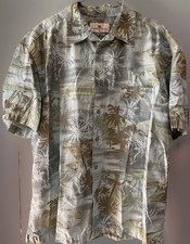 Palm Tree Floral Hawaiian Shirt Men s Size XL by Island Shores