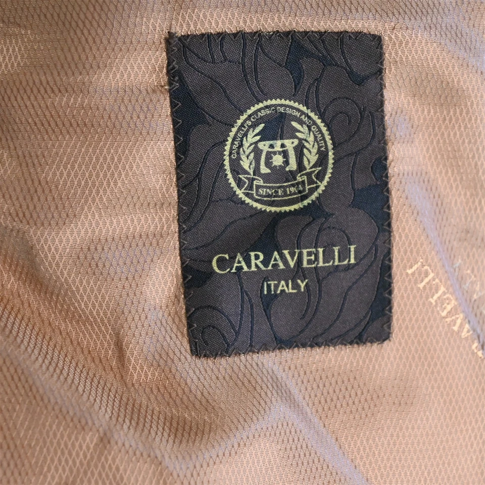 Caravelli 50L 40x30 Khaki Super 150s Charles Mens Jacket Pants Suit - Image 4 of 4