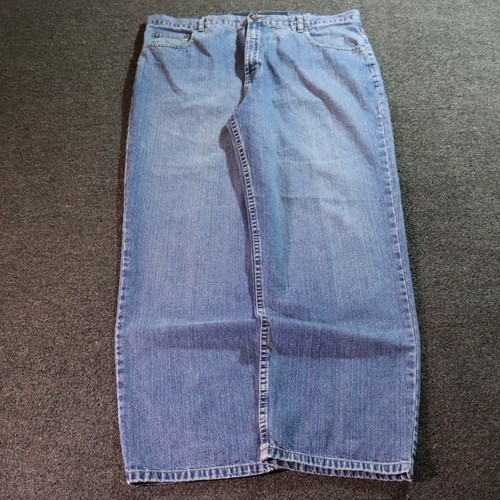 Vintage 2000er NAUTICA BAGGY FADED DENIM SKATER BLUE JEANS 38X29