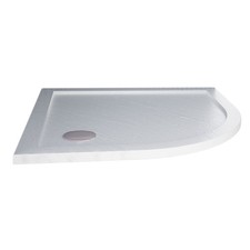 RECEVEUR PLATEAU BAC DOUCHE 80X80 CM BLANC PIERRE DEMI-CIRCULAIRE ARRONDIE