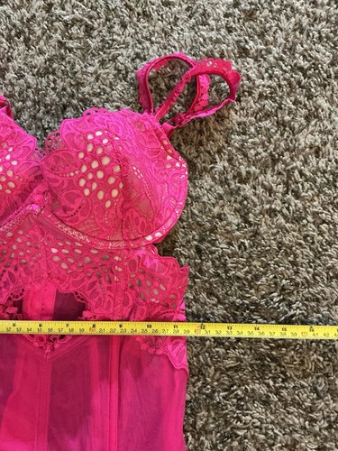 Giarrettiera Victoria Secret Lingerie 34D rosa brillante stile nuova con etichette - Foto 8 di 13