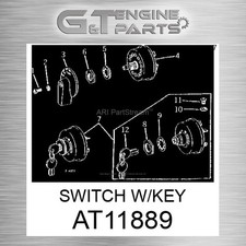 At11889 Switch W/key Fits John Deere (surplus Open Box)