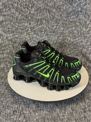 靴 Nike Shox TL 10.5 US Nike Shox TL Men's Size 10.5 Black Green Strike Sneaker AV3595-012