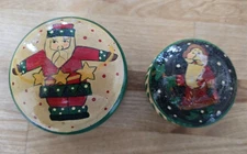 Christmas Wooden Trinket Round Boxes Set Of 2 Midwest Of Cannon Falls