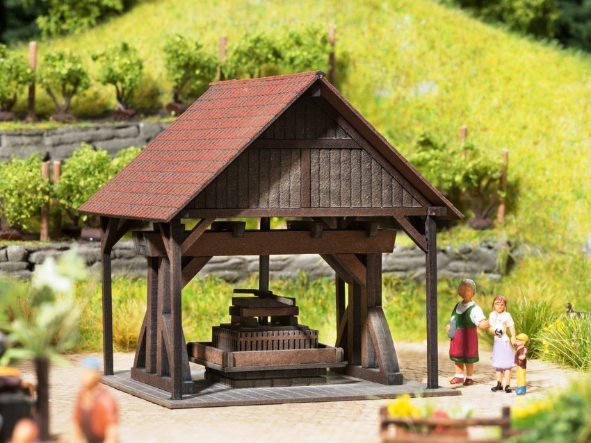 Noch 14370 Pressoir sous abri Laser-Cut minis HO 1:87 décor de campagne miniature