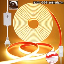220V COB LED Strip Lights 288LEDs/m IP65 Dimmable Outdoor Neon Effect