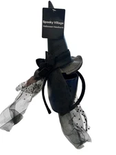 Spooky Village Witch Hat Halloween Leather Headband