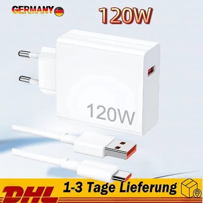 TELEFONMAX Für Xiaomi 120W Schnell Ladegerät Netzteil 6A USB-C Kabel Redmi Note10/11/12Pro