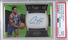 2018-19 Panini Select Neon Green Prizm 13/99 Aaron Holiday PSA 9 MINT Auto 1u6