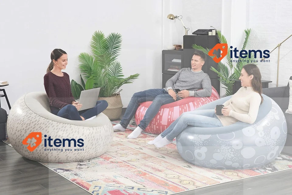 Sillón hinchable Bestway 112 x 66 cm para interior o exterior cómodo Foto 2 de 4