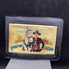 Vintage 1950  s Hopalong Cassidy Vinyl Wallet Billfold Western Hero Cowboy 40