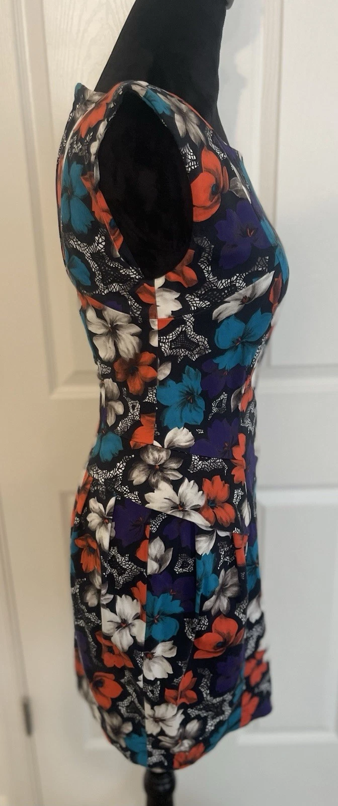 VETEMENTS French Connection UK *RARO* abito tubino floreale vintage taglia 4