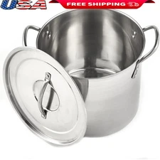 20 Quart Stainless Steel Stockpot Cooking Large Capacity Soups Stews Seafood New