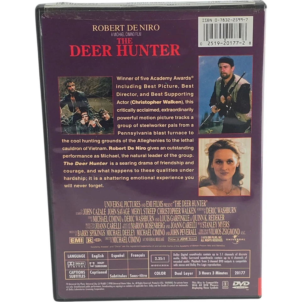 The Deer Hunter DVD Robert de Niro, Christopher Walken Zona 1 US Importado De - Imagen 3 de 4