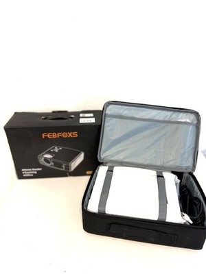 Febfoxs JQ450 - 80W WiFi Bluetooth 12000LUX 1080P Portable Projector NEW
